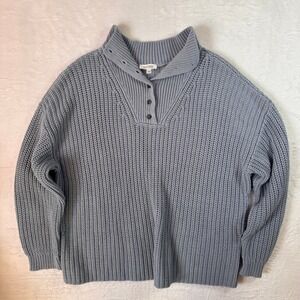 HAVEN WELL‎ WITHIN Womens Chunky Knit Button Neck Sweater SZ XL